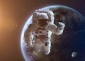 Astronaut exploring space in EarthÃ¢â¬â¢s orbit